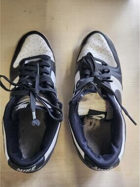 Size 9.5 Nike Dunk Low Black and White Sneakers